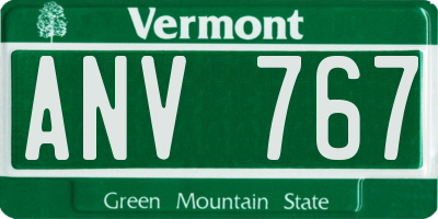 VT license plate ANV767