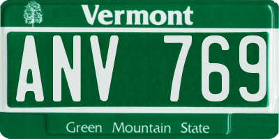 VT license plate ANV769