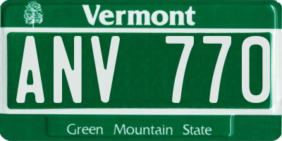 VT license plate ANV770