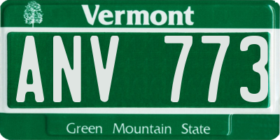 VT license plate ANV773