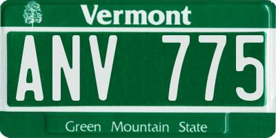 VT license plate ANV775