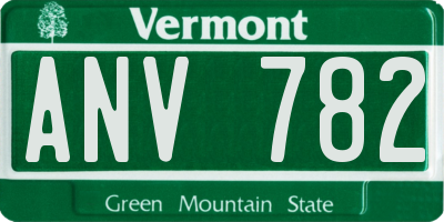VT license plate ANV782
