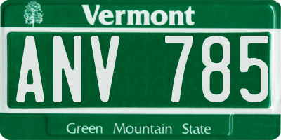 VT license plate ANV785