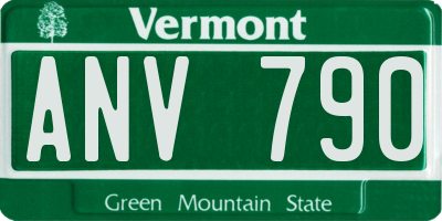 VT license plate ANV790