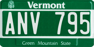 VT license plate ANV795