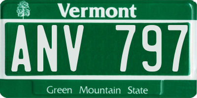 VT license plate ANV797