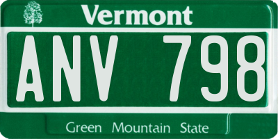 VT license plate ANV798