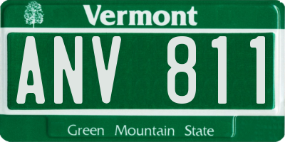 VT license plate ANV811