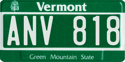 VT license plate ANV818
