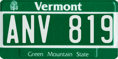 VT license plate ANV819