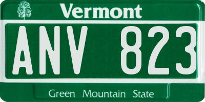 VT license plate ANV823