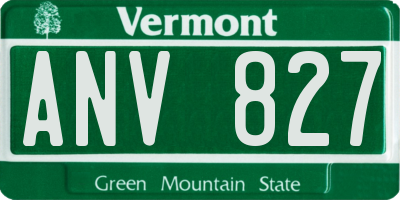 VT license plate ANV827