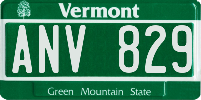 VT license plate ANV829