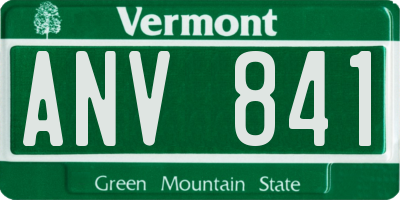 VT license plate ANV841