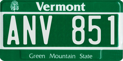 VT license plate ANV851