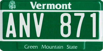 VT license plate ANV871