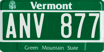VT license plate ANV877