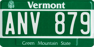 VT license plate ANV879
