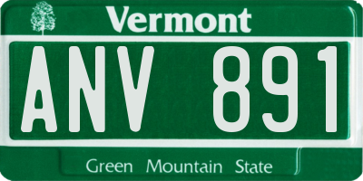 VT license plate ANV891
