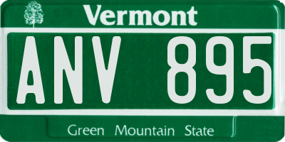 VT license plate ANV895