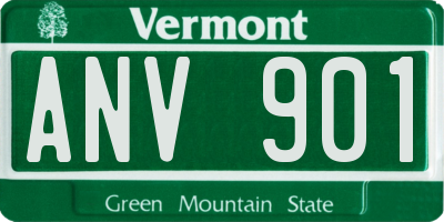 VT license plate ANV901