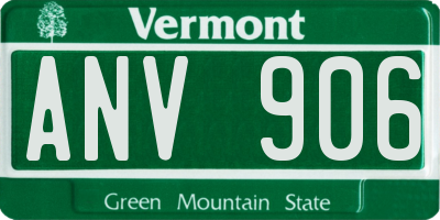 VT license plate ANV906