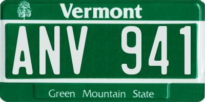 VT license plate ANV941