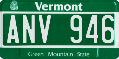 VT license plate ANV946