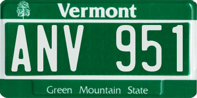 VT license plate ANV951