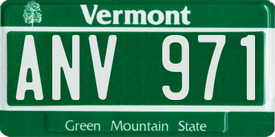 VT license plate ANV971