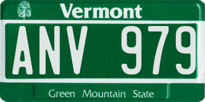 VT license plate ANV979