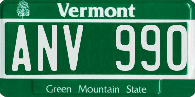 VT license plate ANV990