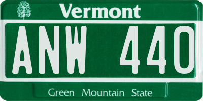 VT license plate ANW440