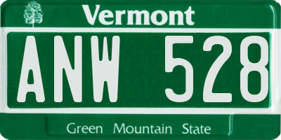 VT license plate ANW528