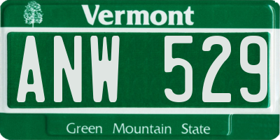 VT license plate ANW529