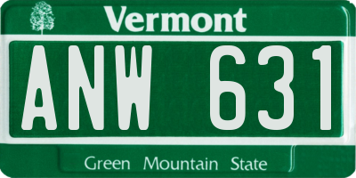 VT license plate ANW631