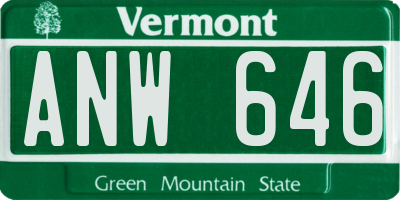 VT license plate ANW646