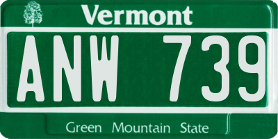 VT license plate ANW739