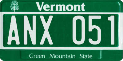 VT license plate ANX051