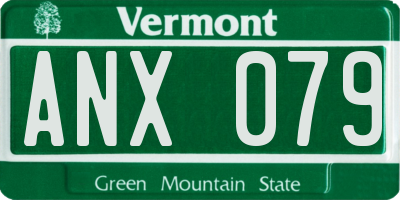VT license plate ANX079