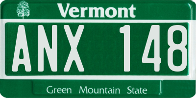 VT license plate ANX148