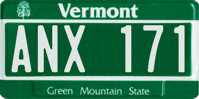 VT license plate ANX171