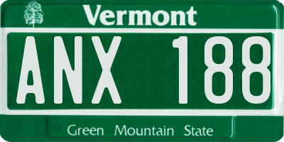 VT license plate ANX188