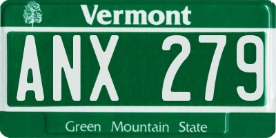 VT license plate ANX279