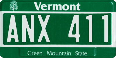 VT license plate ANX411