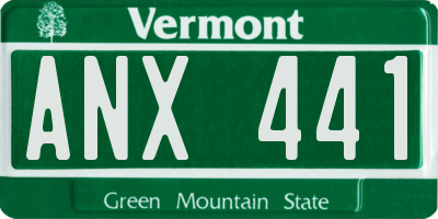 VT license plate ANX441