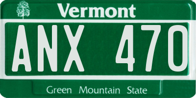 VT license plate ANX470