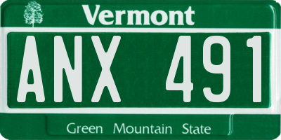 VT license plate ANX491