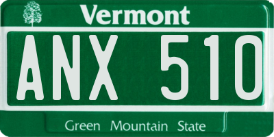VT license plate ANX510