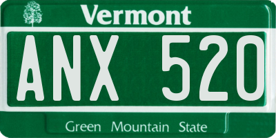 VT license plate ANX520
